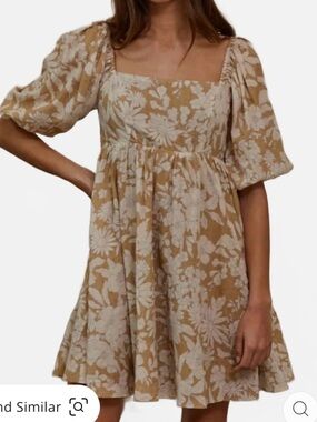 By Together Floral Dress Puff Sleeve Dress